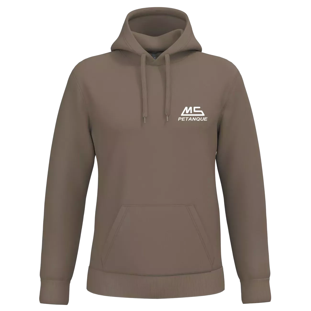 Sweat Capuche Marron MS Pétanque - 280g/m²